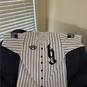 Brantley Gilbert Black and White Striped Men's Jersey